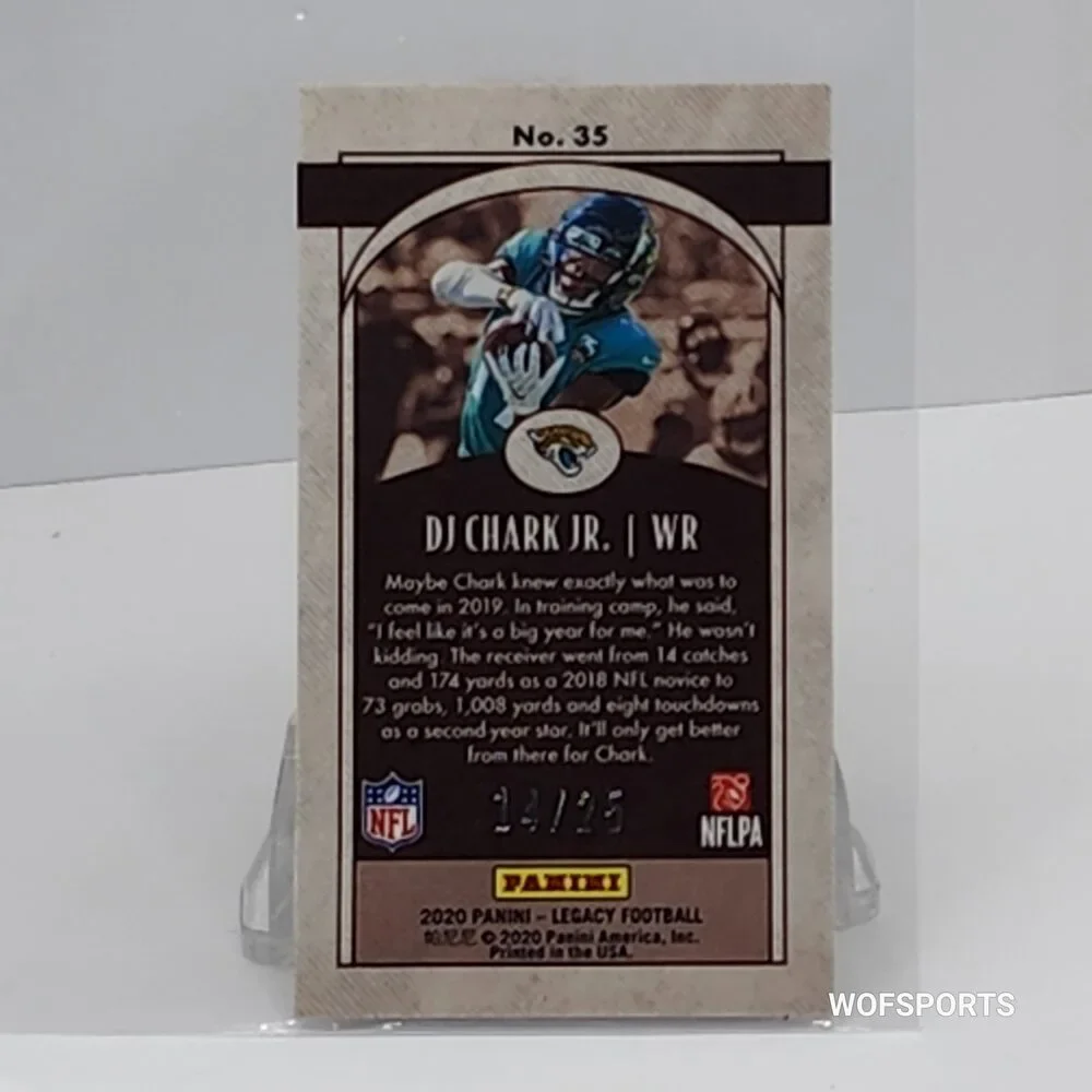 2020 Panini Legacy Premium Edition Mini Gold 14/25 DJ Chark Jr #35 Jacksonville